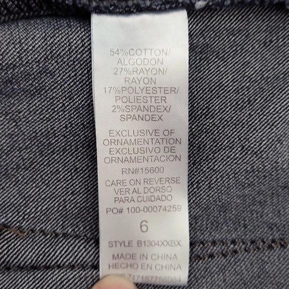 🛍Democracy Womens 6 Ab Technology Dark Wash Blue Skinny Denim Jeans‎ Casual - Picture 6 of 9